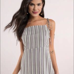 NWT Honey Punch Striped Gray Ties Dress | Small